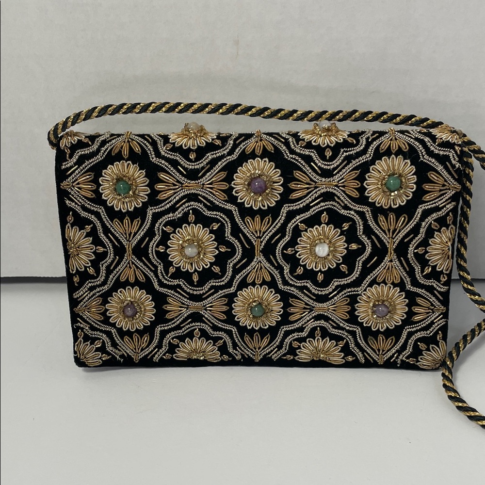 Elegant Black and Gold Women's Bag